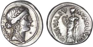 Roman - Republic - Acilia - Denarius; Mn. ... 