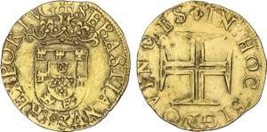D. Sebastião I - Ouro - 500 Reais; coroa ... 