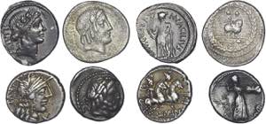 Roman - Republic - Lot (4 coins) - Denarii - ... 