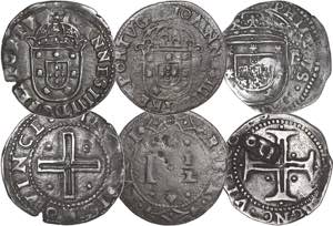 D. João IV - Lote (3 moedas) - Tostão, ... 