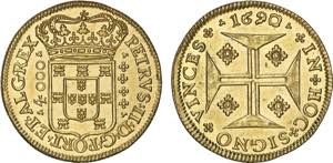 D. Pedro II - Ouro - Moeda 1690; G.99.03, JS ... 