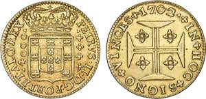 D. Pedro II - Ouro - Moeda 1702; G.99.12, JS ... 
