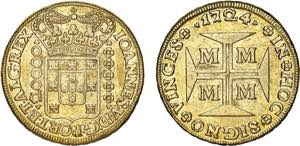 D. João V - Ouro - Dobrão 1724 M; Rara; ... 