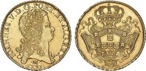 D. João V - Ouro - Dobra 1731 M; ... 