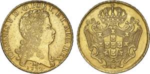 D. João V - Ouro - Dobra 1732 M; G.140.10, ... 