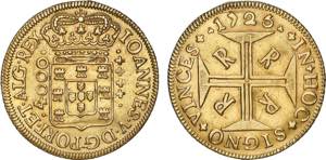 D. João V - Ouro - Moeda 1725 R; G.102.29, ... 