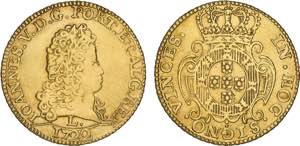 D. João V - Ouro - Escudo 1722 L; G.116.01, ... 