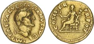 Romanas - Vespasiano (69-79) - Ouro - ... 