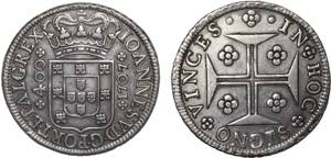 D. João V - Cruzado Novo 1707; G.78.02; MBC