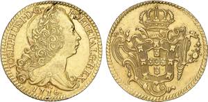 D. José I - Ouro - Peça 1776 R; G.55.30, ... 