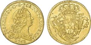 D. José I - Ouro - Meio Escudo 1768-J; ... 