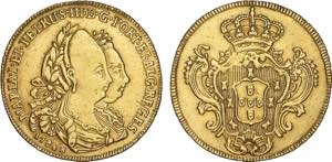 D. Maria I e D. Pedro III - Ouro - Meia ... 