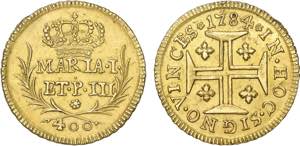 D. Maria I e D. Pedro III - Ouro - Cruzado ... 