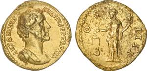 Romanas - Antonino Pio (138-161) - Ouro - ... 