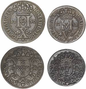 Açores - D. José I - Lote (2 moedas) - X ... 
