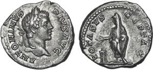 Roman - Caracalla (198-217) - Denarius; VOTA ... 