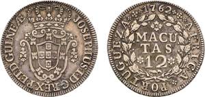 Angola - D. José I (1750-1777) - 12 Macutas ... 