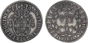Angola - D. José I - 4 Macutas 1762; ... 