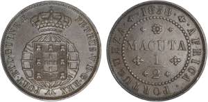 Angola - D. Pedro V (1853-1861) - 1/2 Macuta ... 