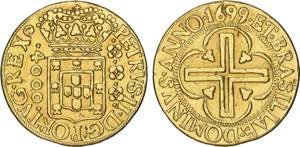 Brasil - D. Pedro II - Ouro - 4000 Réis ... 