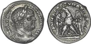 Romanas - Caracala (198-217) - Tetradracma; ... 