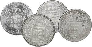 Brasil - D. Pedro II - Lote (4 moedas) - 640 ... 