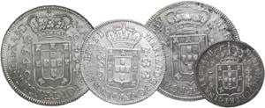Brasil - D. Maria I - Lote (4 moedas) - 640 ... 
