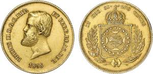 Brazil - Empire - D. Pedro II - Gold - 5000 ... 