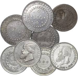 Brasil - Lote (8 moedas) - D. Pedro I: 960 ... 