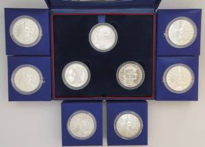 França - Prata - 9 moedas - EUROPA 2002 a ... 