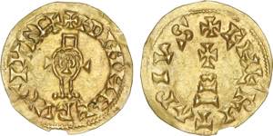 Visigodas - Ervígio (680-687) - Ouro - ... 