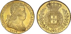D. João VI - Ouro - Peça 1824; (10+6) ... 