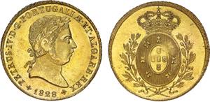 D. Pedro IV - Ouro - Peça 1828; brilho ... 