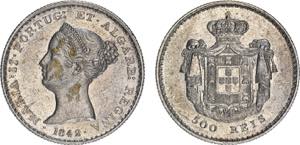 D. Maria II - 500 Réis 1842; G.39.06; MBC+