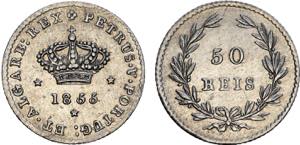 D. Pedro V - 50 Réis 1855; G.01.01; MBC+