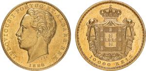 D. Luís I - Ouro - 10 000 Réis 1888; ... 