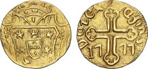 Índia - D. José I - Ouro - Doze Xerafins ... 