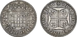 D. Pedro II - Cruzado Novo 1705; G.79.06; ... 