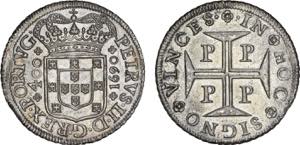 D. Pedro II - Cruzado Novo 1690; P; ... 