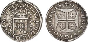 D. Pedro II - Meio Cruzado 1687; G.59.03; ... 
