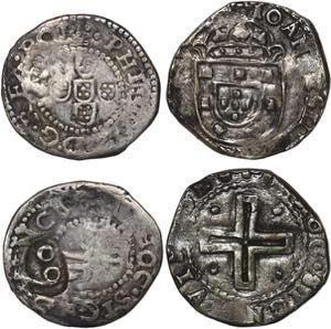 D. João IV - Lote (2 moedas) - Tostão, ... 