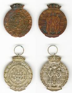 Insignias - Duas (2) medalhas comemorativas ... 