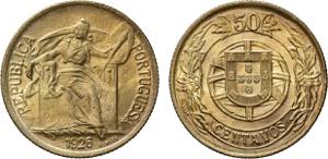 Portugal - Republic - 50 Centavos 1926; ... 