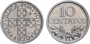 Portugal - Republic - 10 Centavos 1970; ... 