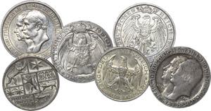 Alemanha - Lote (3 moedas) - 3 Reichsmark ... 