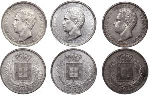 Portugal - Luís I (1861-1889) - Lot (3 ... 