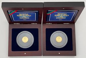 República - Ouro - 2 moedas - 1 Escudo, a ... 