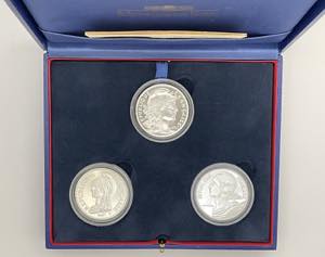 France - Silver - 3 coins - Liberté au ... 