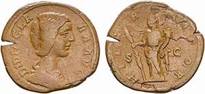 Roman - Didia Clara - Sestertius; Brass; ... 