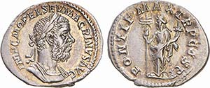 Roman - Macrinus (217-218) - Denarius; ... 